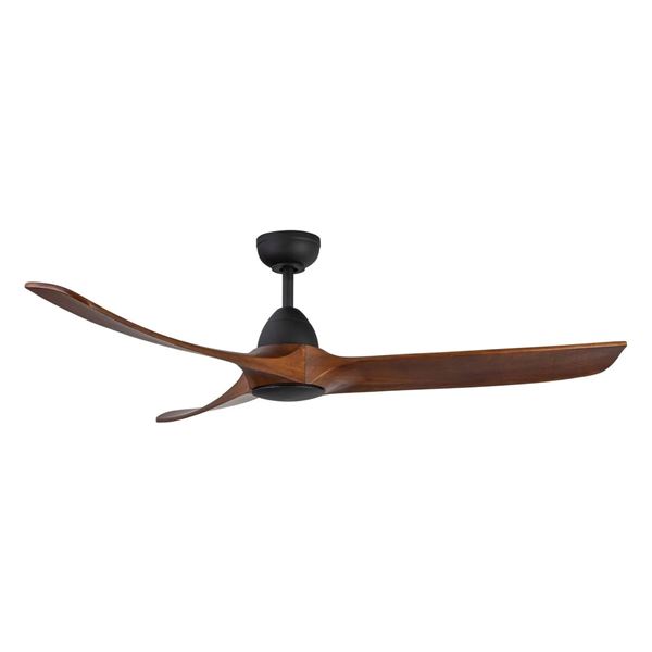 BNIB Baylor 60" Ceiling Fan RV: C$1,103 Matte Black/Dark Walnut