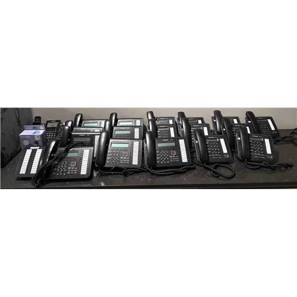 Panasonic KX-DT590-B Expansion Module and 17 Pcs Panasonic Digital Phones, 2 Pcs Dell P2319H Monitor
