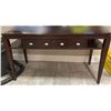 Image 1 : Wooden Console Table H28" x W48" x D19" & Side Table H30" x 32" x 32"