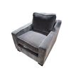 Image 1 : Modern Grey Upholstered Lounge Chair