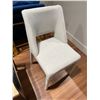 Image 2 : New Modern Upholstered Accent Chair Light Neutral Fabric