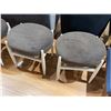 Image 2 : Group of New 3 LH Wood Velvet Stools RV: $499