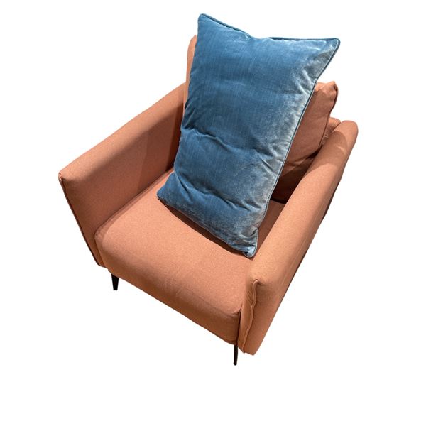 New Modern Upholstered Accent Chair with Matching Throw Pillow