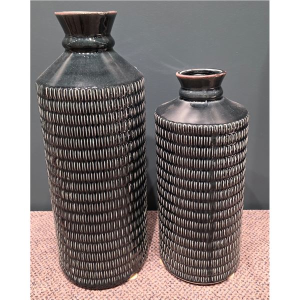 Sandy's - Pair of Ceramic Vases, RV: $710 CAD, H16" & 21" Tall