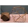 Image 1 : Sandy's - 2 Pcs Geometric Sculptures - RV: $300 CAD, Approx. 18"x22" & 10"x13"
