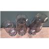 Image 4 : Sandy's - Group of 3 Large Glass Candle Holders - RV: $1190 CAD, 17.5" & 25" Tall