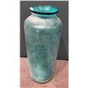 Image 1 : Sandy's - Large Teal Glass Vase - RV: $400 CAD, H23" Tall