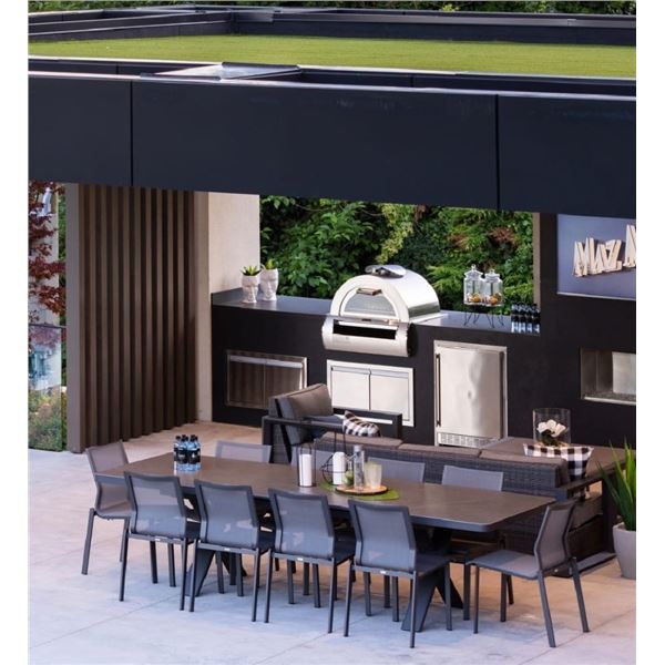 E9 Outdoor Dining Table w/ 8 Chairs - Extendable Leaf - $4,000 RV - New Condition