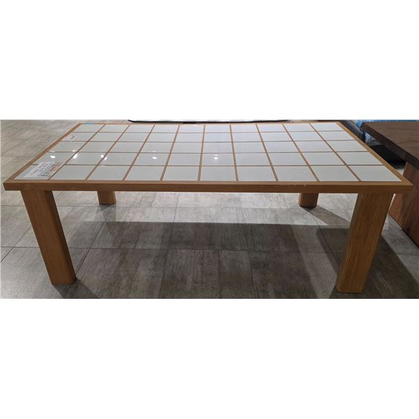 Moe's - New Marina Outdoor Dining Table Natural - RV: $3299 CAD, H30" x W85" x D44" (store display i