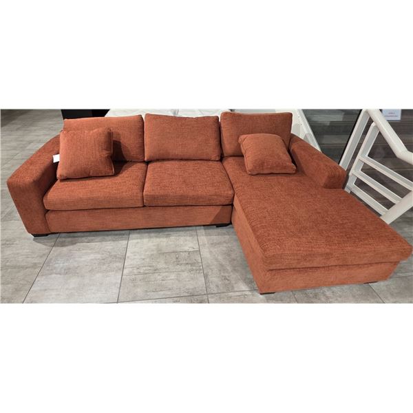 Stylus - New Custom Made Sectional, Right Chaise, H29" x W110" x D37"/62" (store display item withou