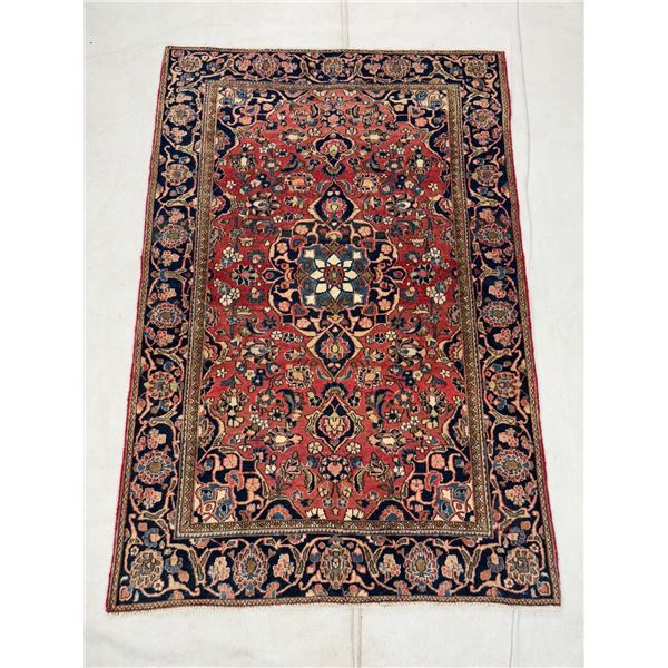 Kashan 100% Authentic Hand Knotted Wool Persian Rug Handmade in Iran Antique  Low pile (These carpet