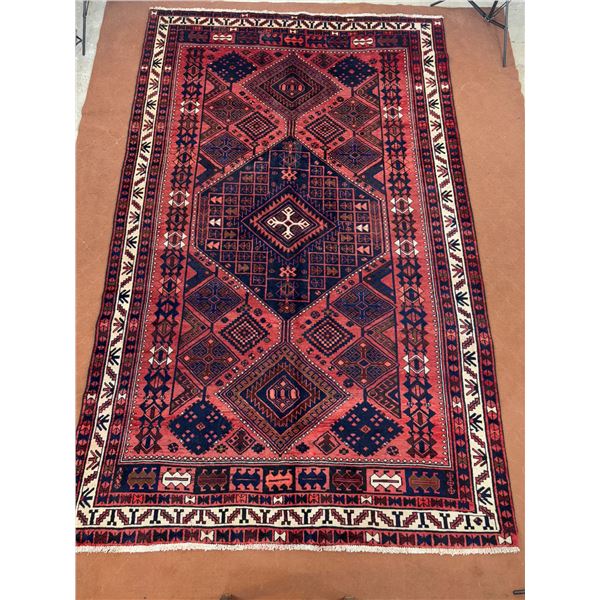 Lori 100% Authentic Hand Knotted Wool Persian Rug Handmade in Iran geometric map  With beautiful col