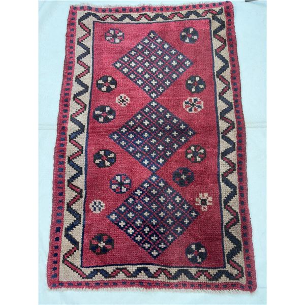 Shiraz 100% Authentic Hand Knotted Wool Persian Rug Handmade in Iran geometric map Fluffy Wool root