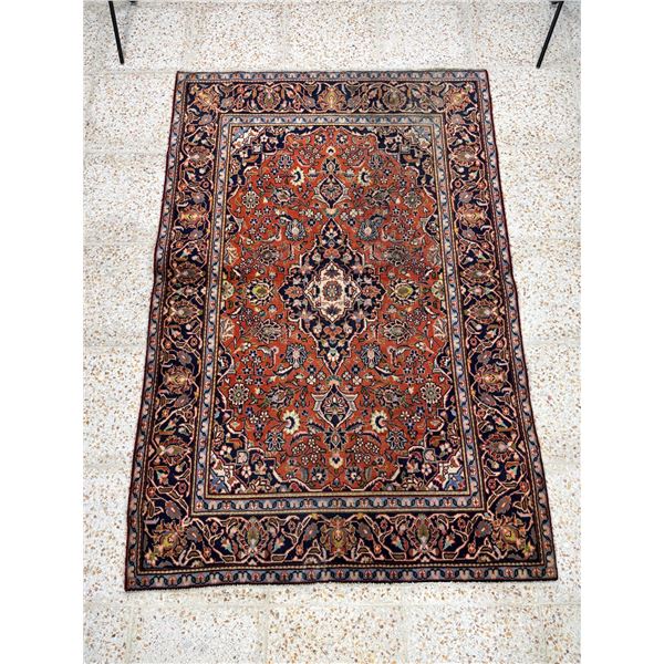 Kashan 100% Authentic Hand Knotted Wool Persian Rug Handmade in Iran one of famous Iranian carpet Be