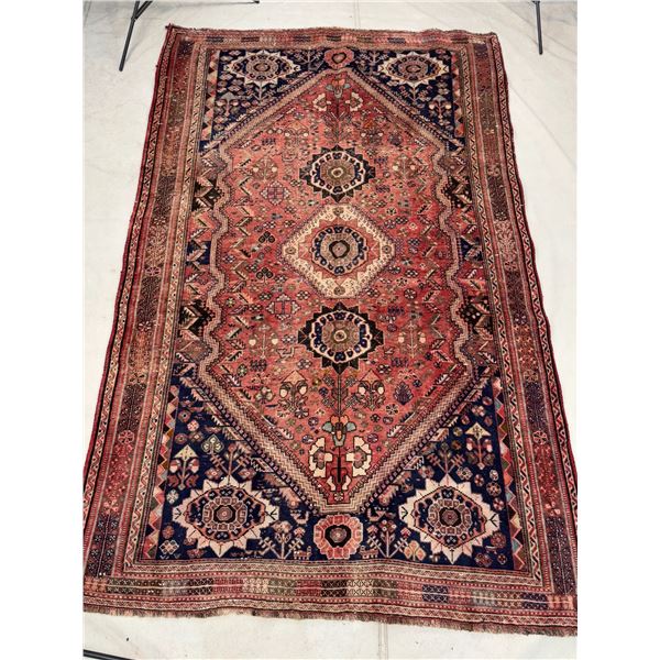 Shiraz 100% Authentic Hand Knotted Wool Persian Rug Handmade in Iran geometric map Completely made w