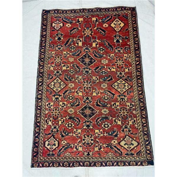 Bakhtiyar 100% Authentic Hand Knotted Wool Persian Rug Handmade in Iran Antique all over design Low-