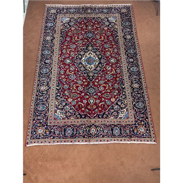 Kashan 100% Authentic Hand Knotted Wool Persian Rug Handmade in Iran Fluffy carpet has a variety of 