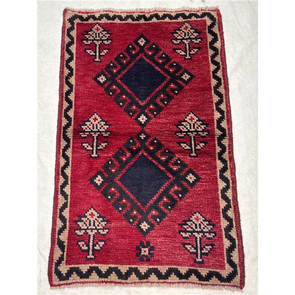 Shiraz 100% Authentic Hand Knotted Wool Persian Rug Handmade in Iran geometric map Fluffy carpet Woo