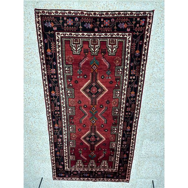 Hamedan 100% Authentic Hand Knotted Wool Persian Rug Handmade in Iran Low pile (These carpets have b