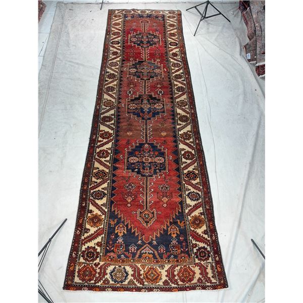 Zanjan 100% Authentic Hand Knotted Wool Persian Rug Handmade in Iran Long runner  The combination of