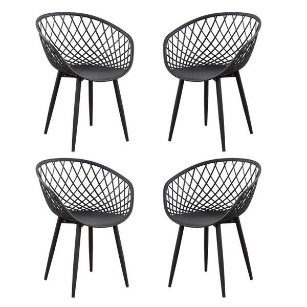 BNIB Patio Flare Patio Dining Chairs 4-Pack , Grey PF11219