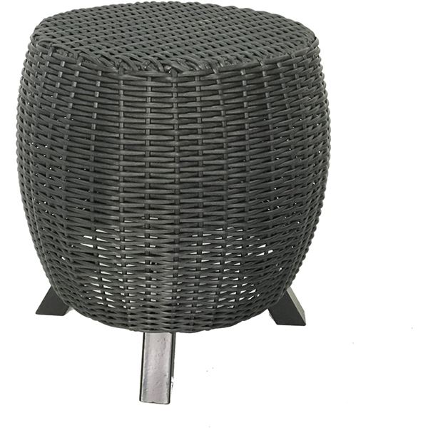 BNIB Grapevine Lisa Wicker Stool End Table, Black RV: $89.00