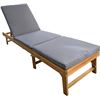 Image 1 : BNIB Patioflare Acacia Wood Foldable Patio Lounger with Cushion RV: $351.32