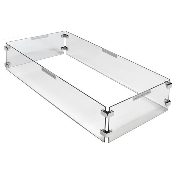 BNIB Paramount Fire Table Wind Guard, Rectangular, 30IN x 15IN WGG-RECT-001 RV: â€Ž