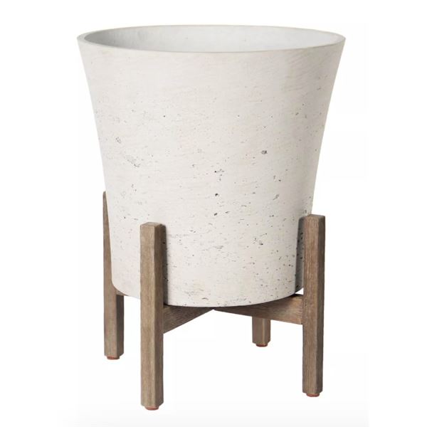 BNIB LH Home Patio Tapered Large Standing Pot - White Wash - RV: $180 CAD