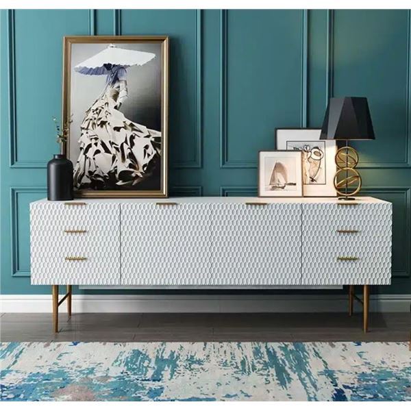 BNIB Honeycomb TV Stand - RV: $1499 - Size:71(L)X16(D)X26(H)