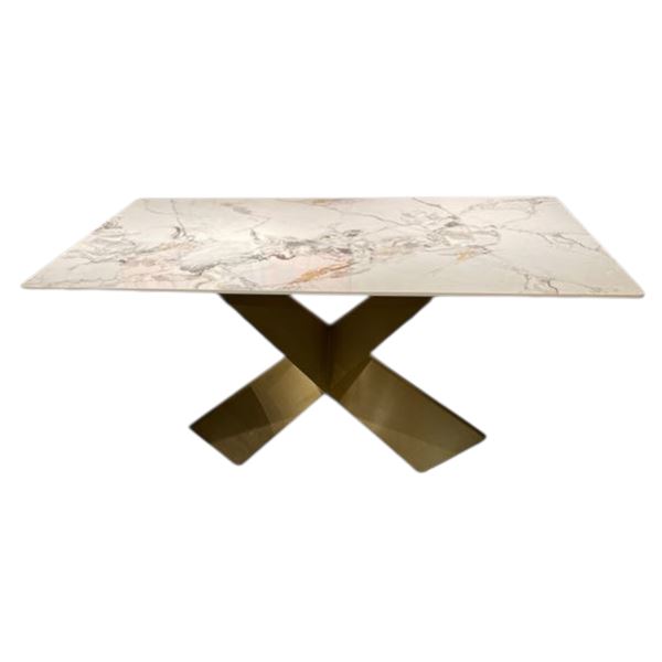 BNIB Luis 59" Cloud Sintered Stone Dining Table Only Base - RV: $1499, 59" x 31.5" x 30"