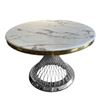 Image 1 : New Nicolas 53" Silver Marble Dining Table - RV: $1699