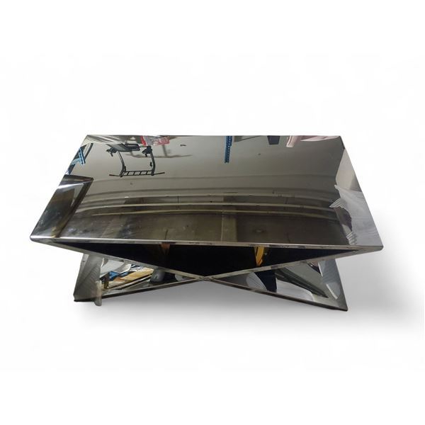 BNIB Xenia Coffee Table, Stainless Steel - RV: $850, 106 x 58 x 38