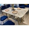 Image 2 : BNIB Caesar 51" Gold Marble Dining Table - RV: $1399