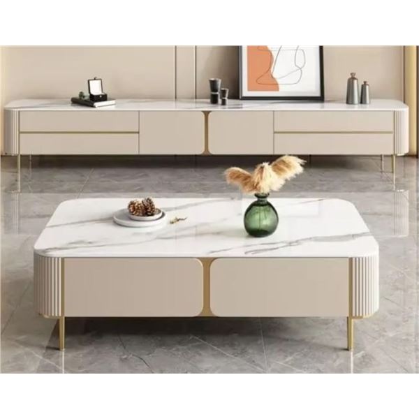 BNIB Jasper Marble Coffee Table - RV: $1199 - H17" x W47" x D24"