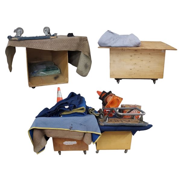 4 DIY Rolling Wooden Work Carts - various sizes