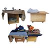 Image 1 : 4 DIY Rolling Wooden Work Carts - various sizes