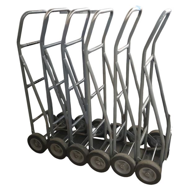 Group of 6 Heavy Duty Hand Trucks, H50" Each