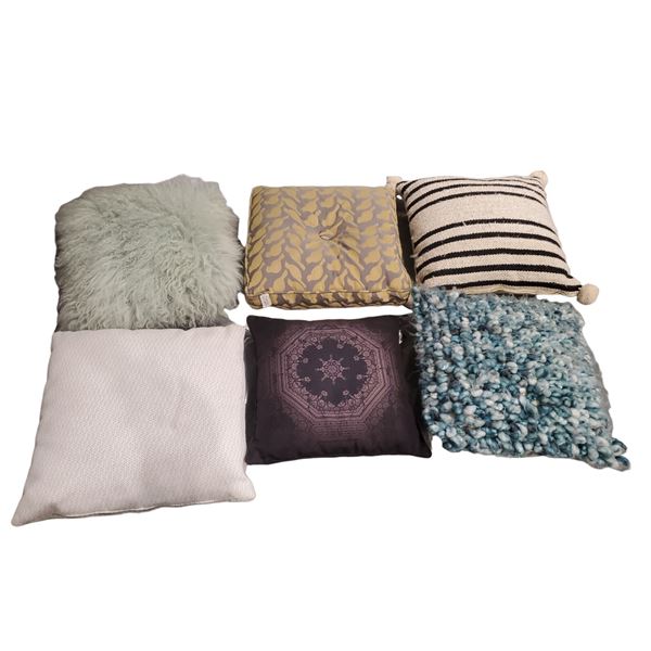 Group of 6 Cushions - various sizes