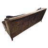 Image 2 : New Modern Chocolate Brown Velvet Sofa - H35" x W88" x D37" (Display item - As is)