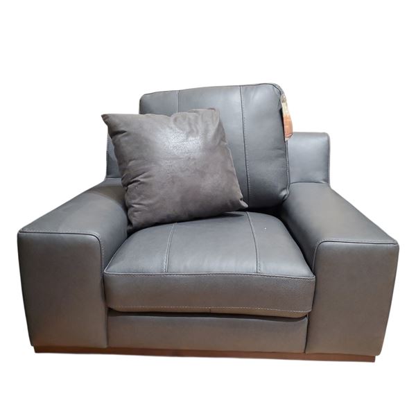 New Stylus Accent Stationary Chair - Gray, H22" x W39" x D33"