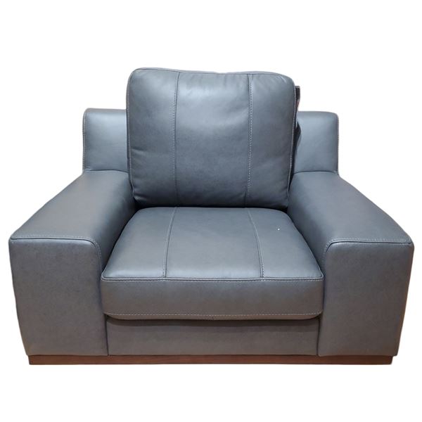 New Stylus Accent Stationary Chair - Gray, H22" x W39" x D33"