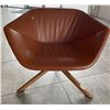 Image 2 : Avenue Road - New ELLA Swivel Chair - RV: $4160 CAD, H70 x W83 x 69 cm -  Walnut Matt Lacquered 3-to