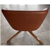 Image 4 : Avenue Road - New ELLA Swivel Chair - RV: $4160 CAD, H70 x W83 x 69 cm -  Walnut Matt Lacquered 3-to