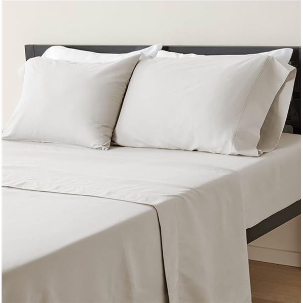 4 Sets - Amazon Basics Lightweight Super Soft Easy Care Microfiber 4 Piece Bed Sheet Set King - RV: 