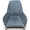 Image 1 : Blue Velvet Accent Chair, H31" x W26" x D33"