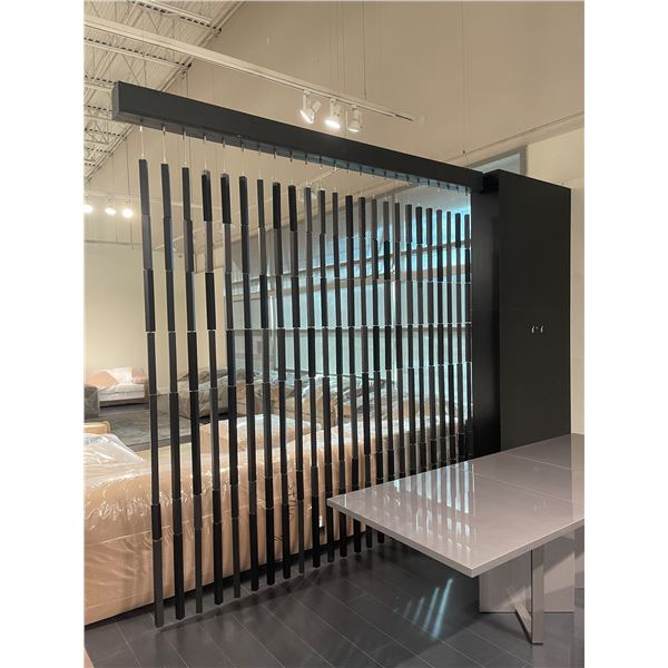 3-Pcs Contemporary Floating Slat Partition Walls, Approx. H118" x W118" Each