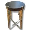 Image 1 : New Contemporary Chrome Stool - H25"