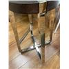 Image 3 : New Contemporary Chrome Stool - H25"