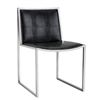 Image 1 : Blair Set of 2 Dining Chairs - Stainless Steel, Black Crocodile Pattern. Retail Value $798 each